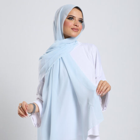 شيله دجى الليل عرض 25 باللون السماوي