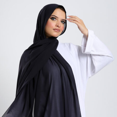 شيله دجى الليل ساده باللون الاسود