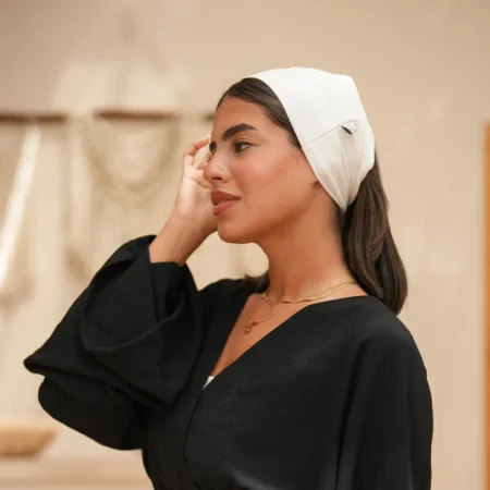 White Half Bandana Hijab Cap | AlShal Store